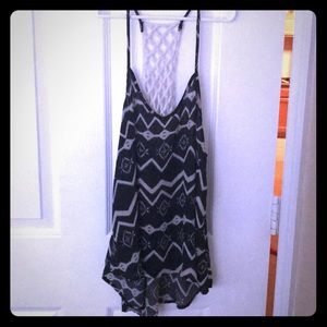 Black and white blouse